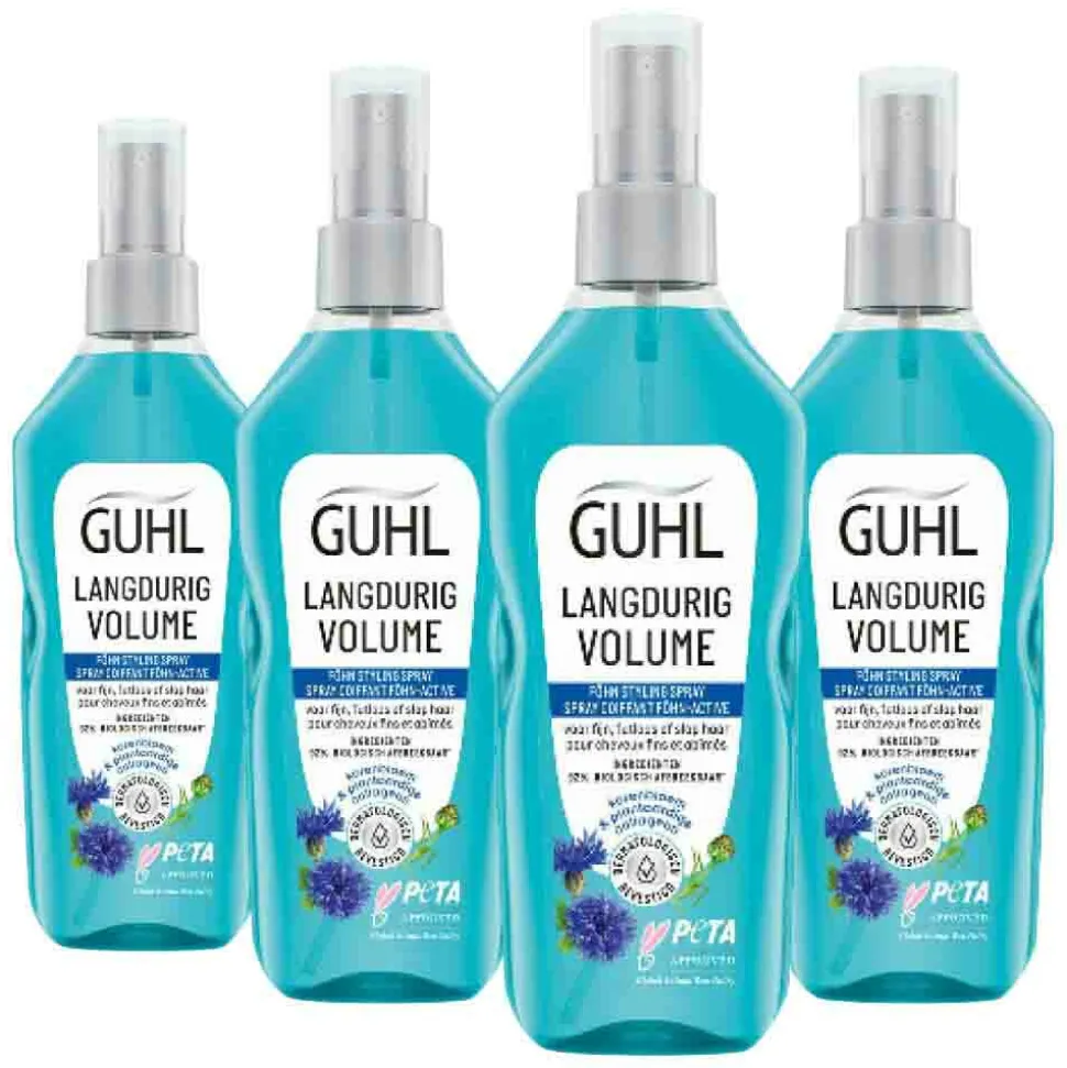 4x Guhl Föhn-Active Styling Spray Langdurig Volume 125 ml
