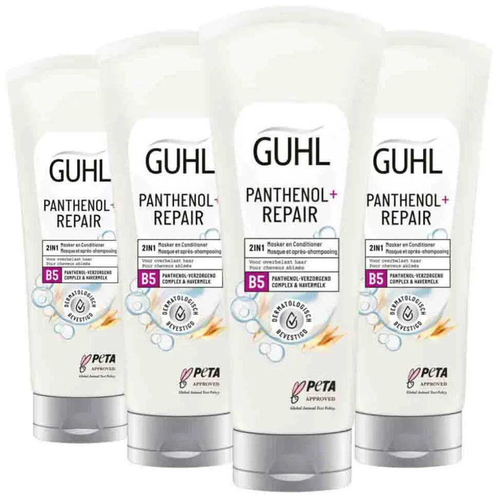 4x Guhl Panthenol+ Repair 2-in-1 Masker & Conditioner 200 ml