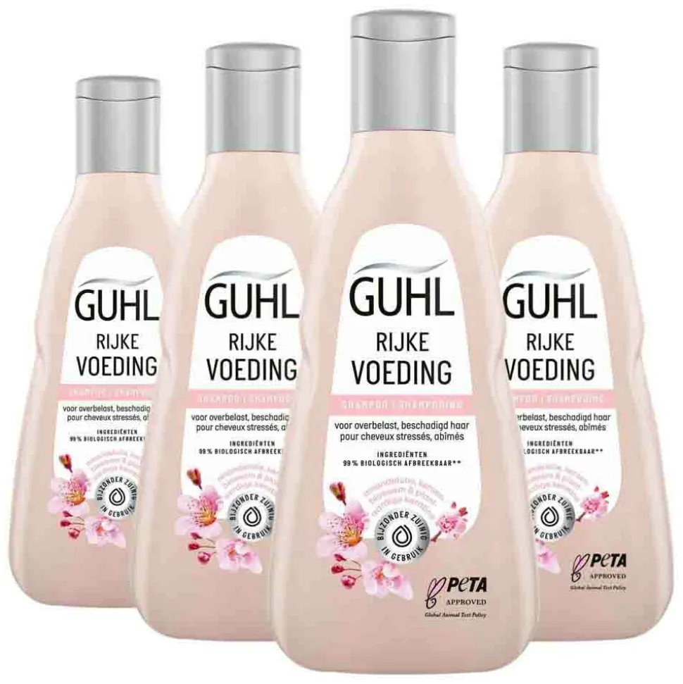4x Guhl Rijke Voeding Shampoo 250 ml