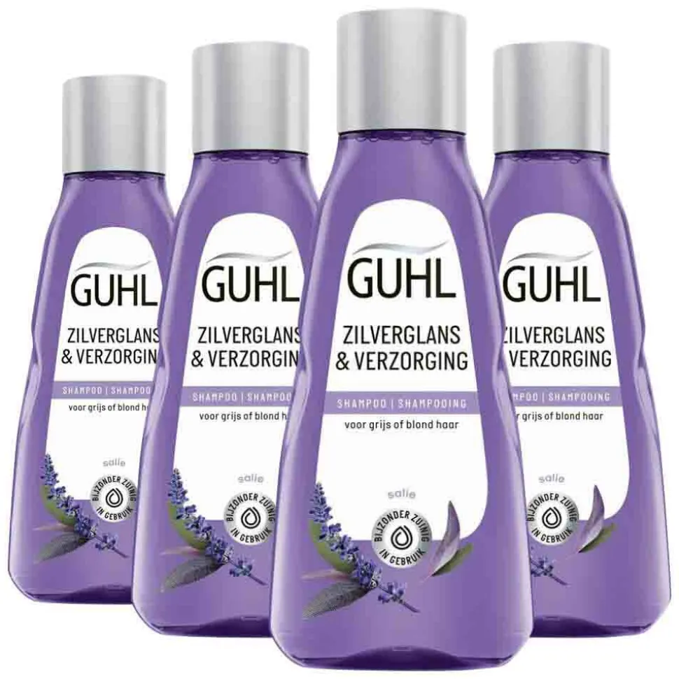 4x Guhl Zilverglans & Verzorging Shampoo Mini 50 ml