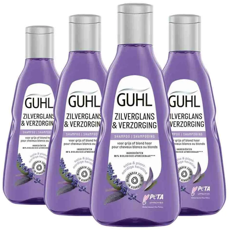 4x Guhl Zilverglans & Verzorging Shampoo 250 ml