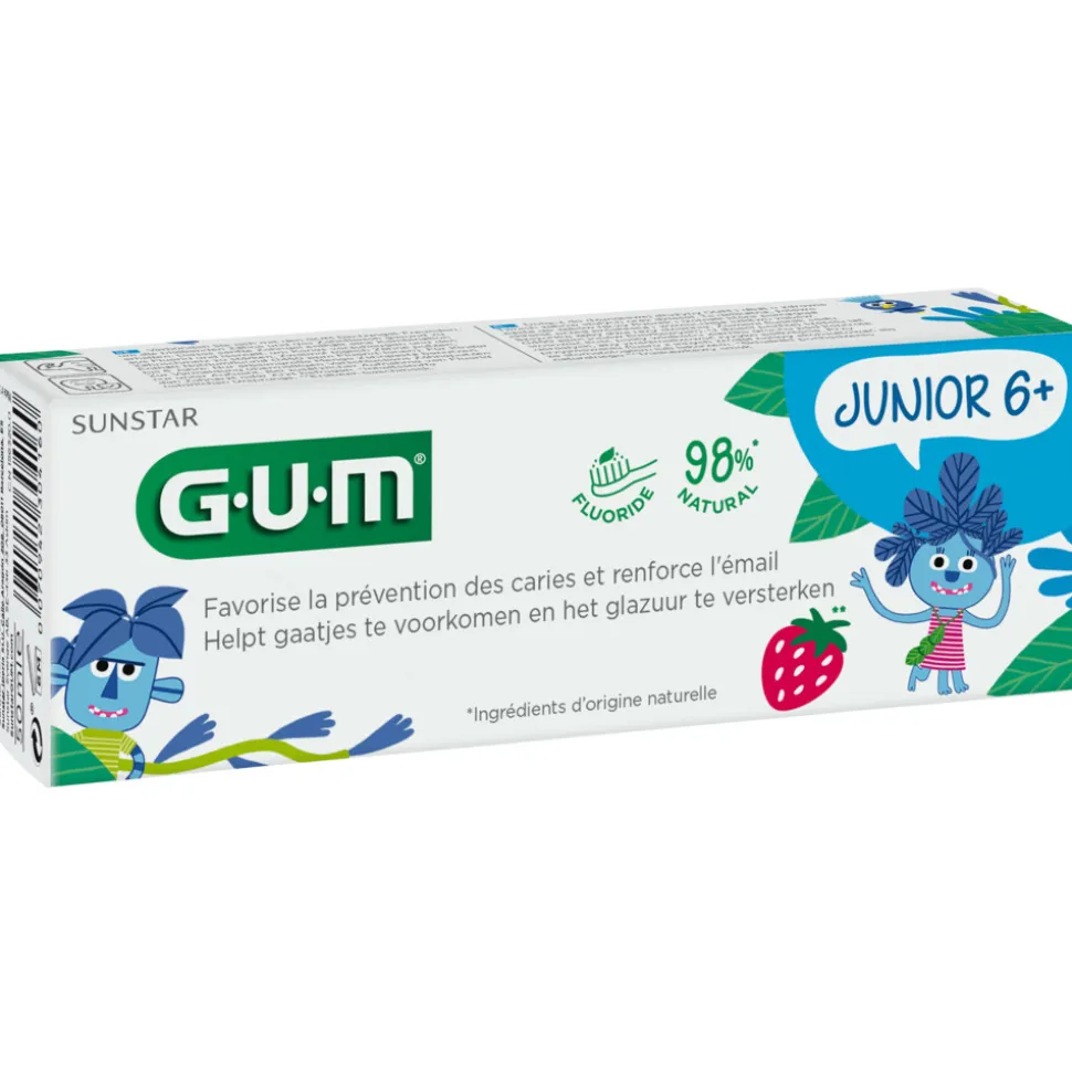 4x GUM Tandpasta Junior 6+ 50 ml