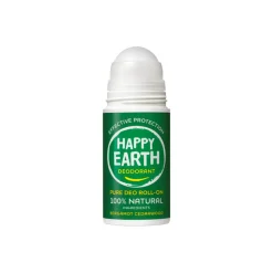 6x Happy Earth Deodorant Roll-On Bergamot Cedarwood 100% Natuurlijk 75 ml