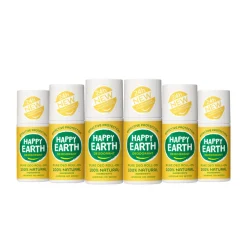 6x Happy Earth 100% Natuurlijke Deodorant Roller Jasmine Ho Wood 75 ml