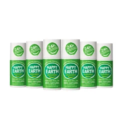 6x Happy Earth 100% Natuurlijke Deodorant Roller Cucumber Matcha 75 ml