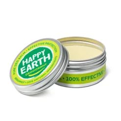 6x Happy Earth 100% Natuurlijke Deodorant Balm Bergamot 45 gr