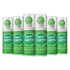 6x Happy Earth 100% Natuurlijke Deodorant Spray Cucumber Matcha 100 ml