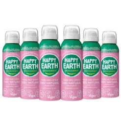 6x Happy Earth 100% Natuurlijke Deodorant Natural Air Spray Lavender Ylang 100 ml