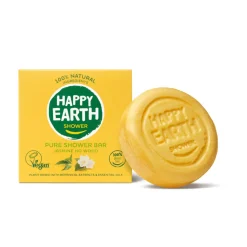 6x Happy Earth 100% Natuurlijke Shower Bar Jasmine Ho Wood 90 gr