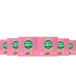 6x Happy Earth 100% Natuurlijke Shower Bar Lavender Ylang 90 gr