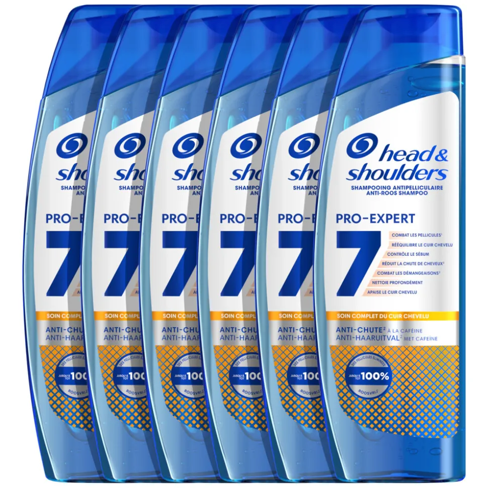 6x Head & Shoulders Shampoo Pro-Expert 7 Anti-Haaruitval 250 ml