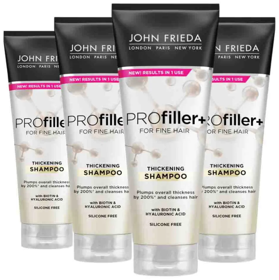 4x John Frieda PROfiller+ Thickening Shampoo 250 ml