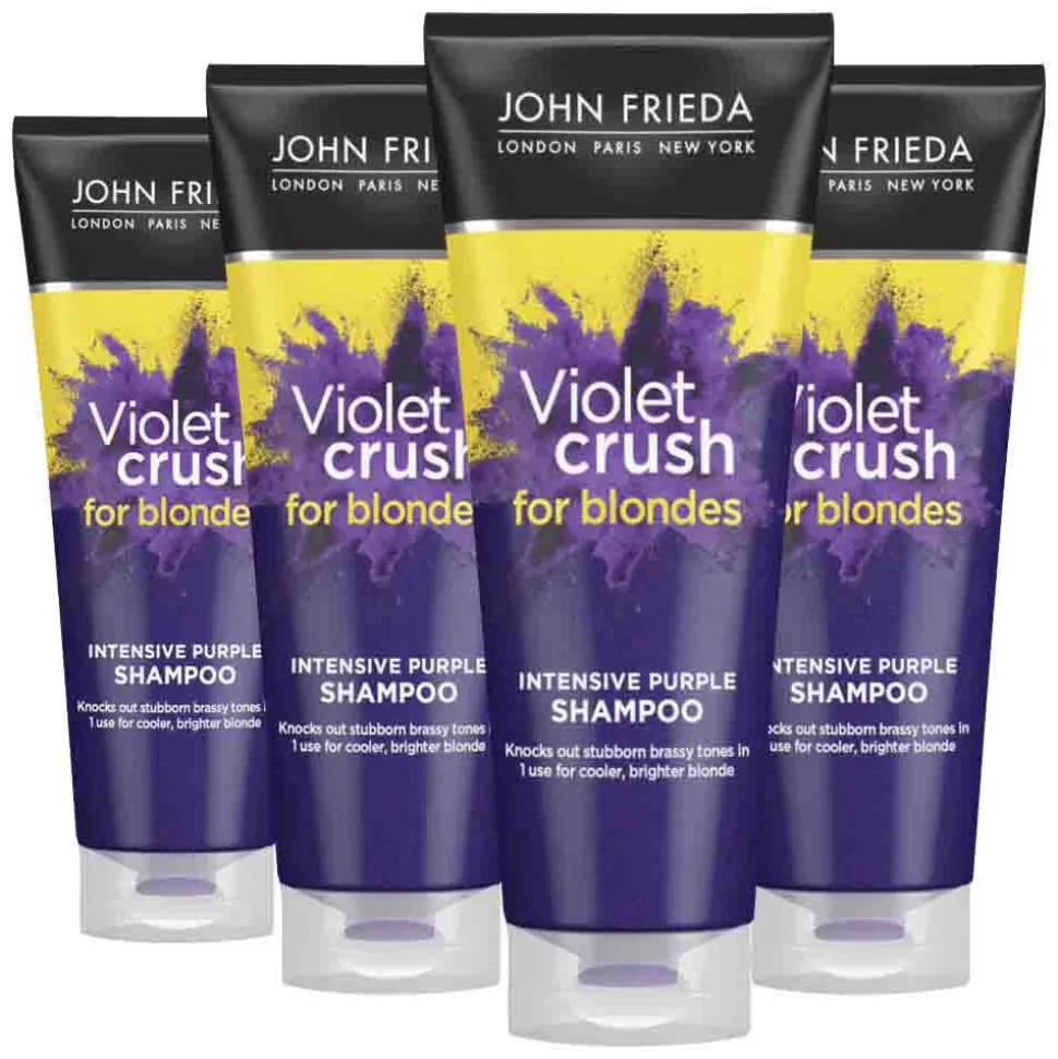 4x John Frieda Violet Crush Shampoo Intense Purple 250 ml