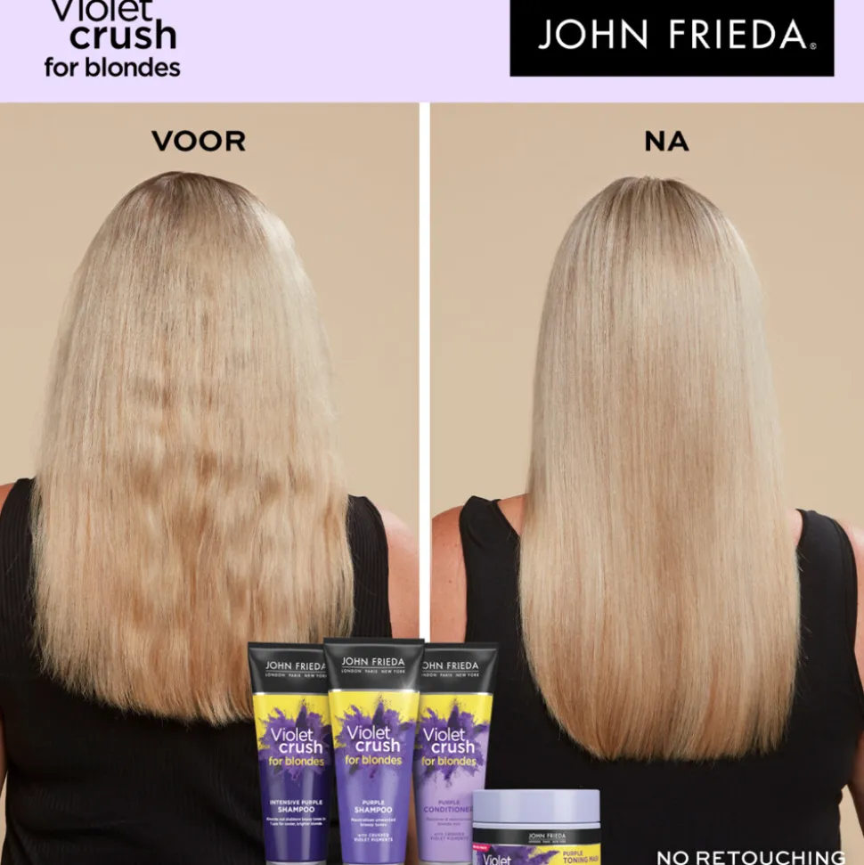 4x John Frieda Violet Crush Shampoo Intense Purple 250 ml