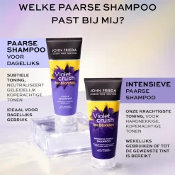 4x John Frieda Violet Crush Shampoo Intense Purple 250 ml