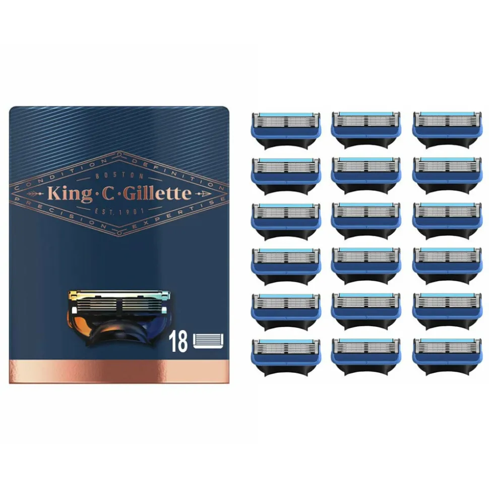 6x King C. Gillette Scheermesjes 3 stuks