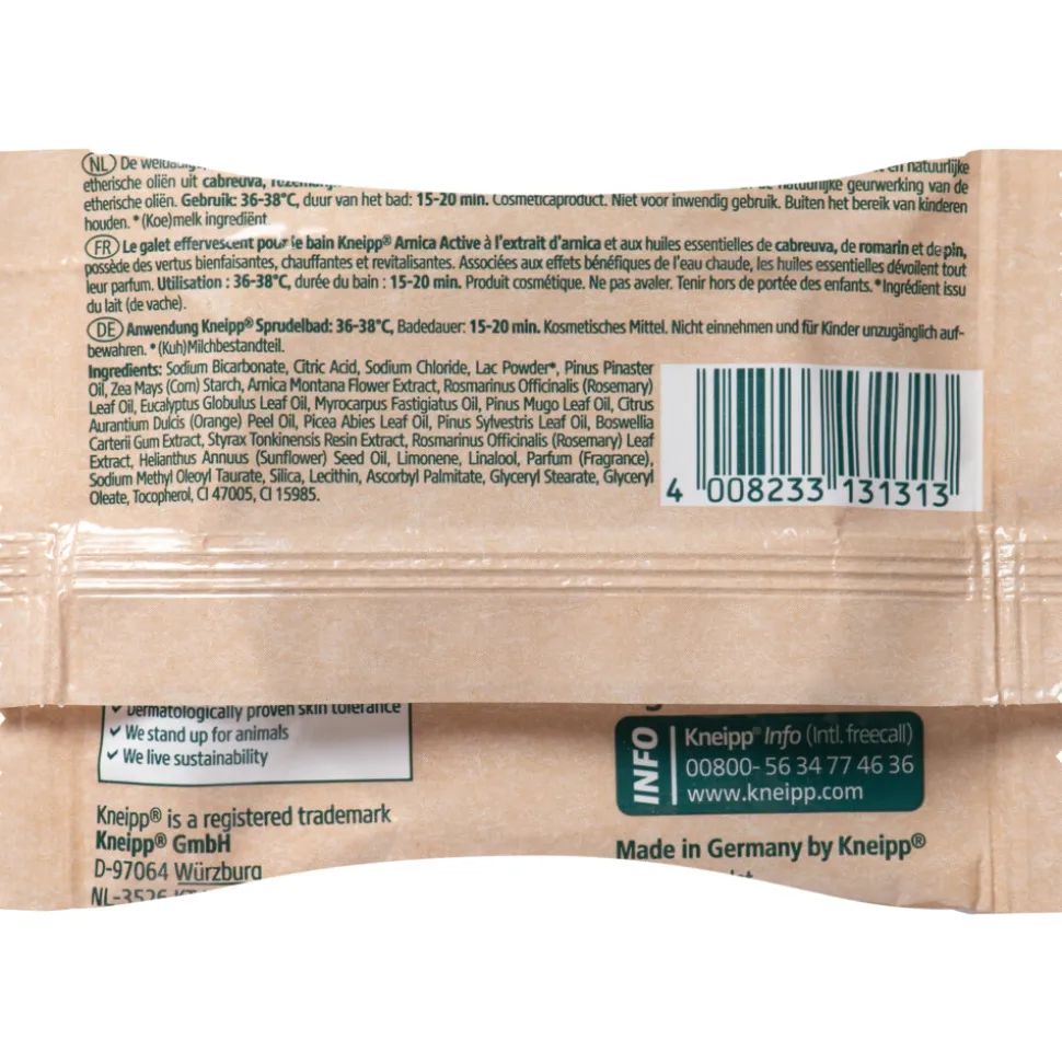 12x Kneipp Badbruistablet Arnica Active 80 gr