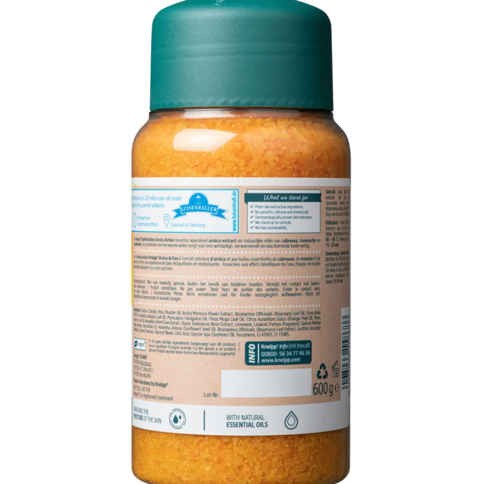 6x Kneipp Badkristallen Arnica Active 600 gr