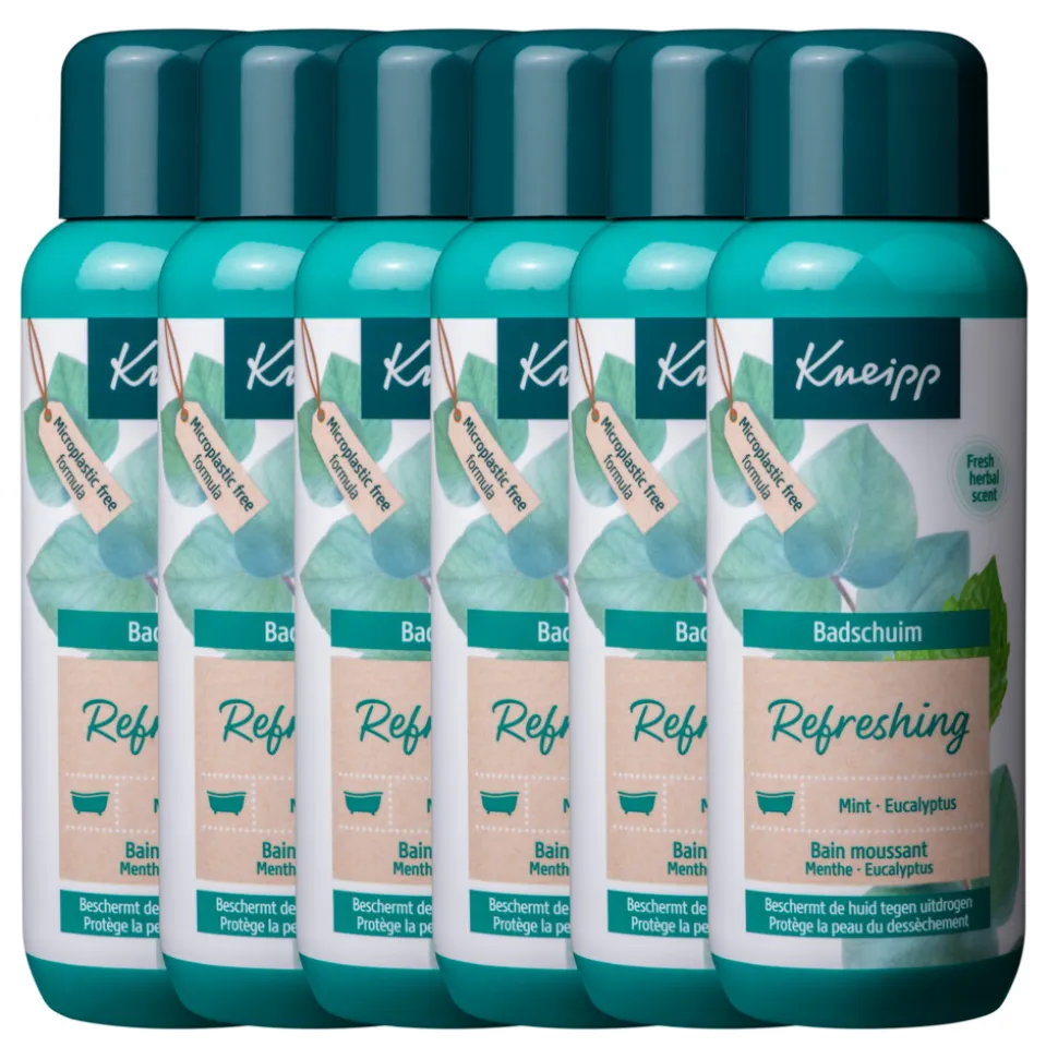 6x Kneipp Badschuim Refreshing Mint Eucalyptus 400 ml