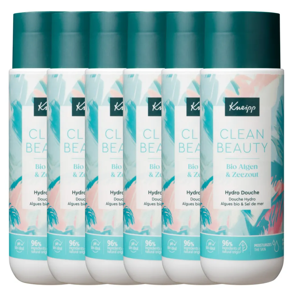 6x Kneipp Clean Beauty Douchegel Algen Zeezout 200 ml