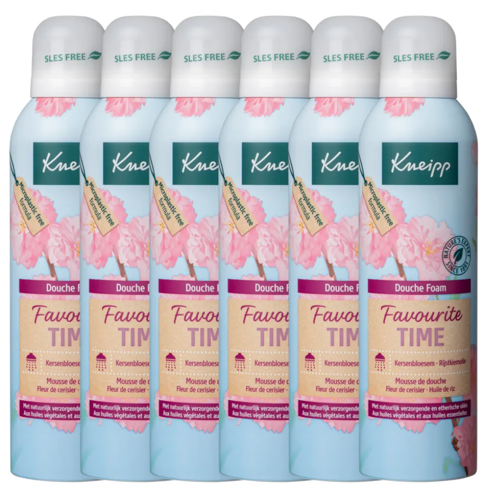 6x Kneipp Favourite Time Douche Foam Cherry Blossom 200 ml
