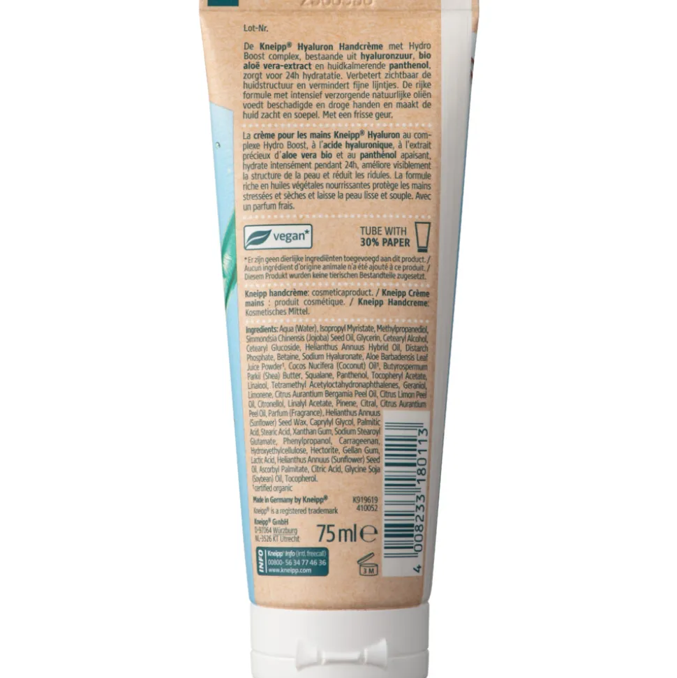 8x Kneipp Handcrème Hyaluron 75 ml