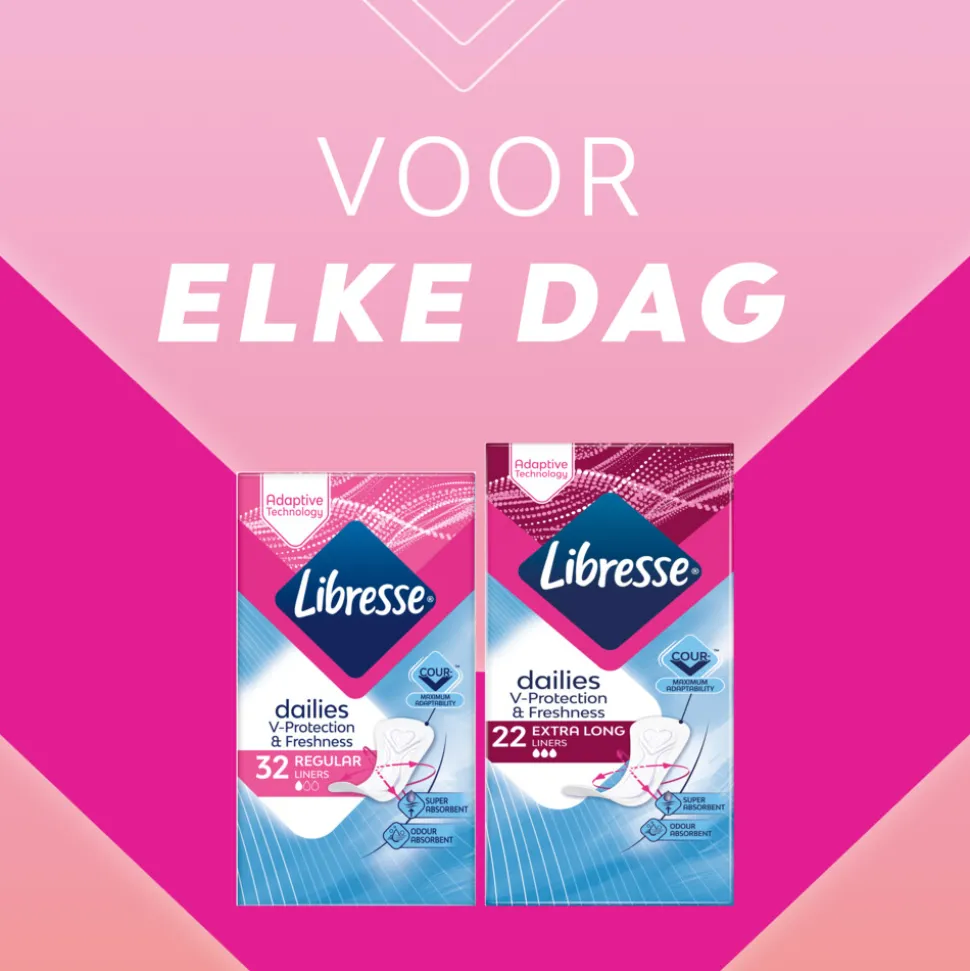 10x Libresse Inlegkruisjes Extra Long 22 stuks