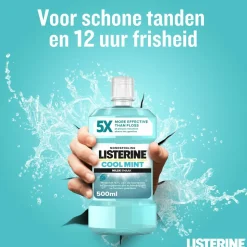 3x Listerine Mondwater Cool Mint Milde Smaak Zonder Alcohol 500 ml