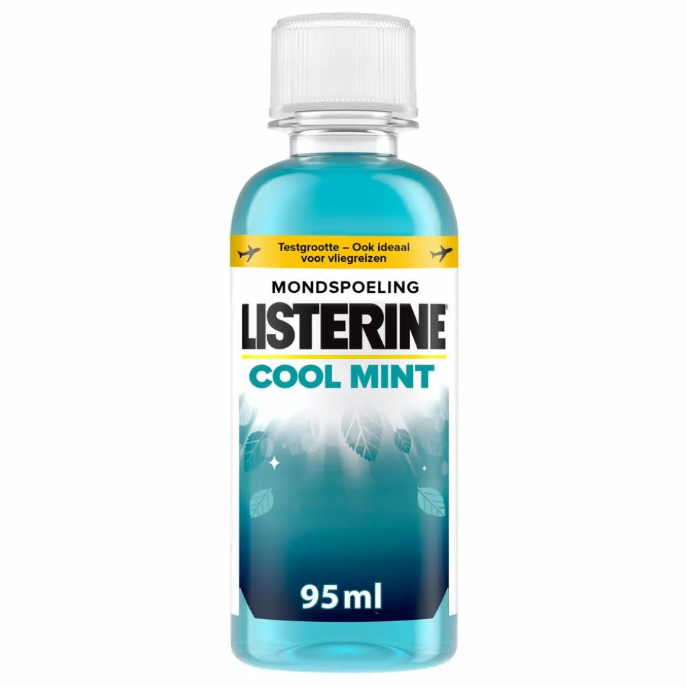 3x Listerine Mondwater Cool Mint Reisverpakking 95 ml