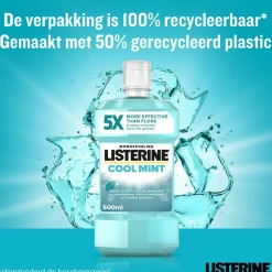 3x Listerine Mondwater Cool Mint 500 ml