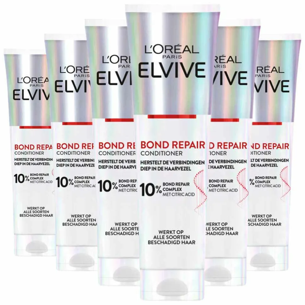6x L'Oréal Elvive Bond Repair Conditioner 150 ml