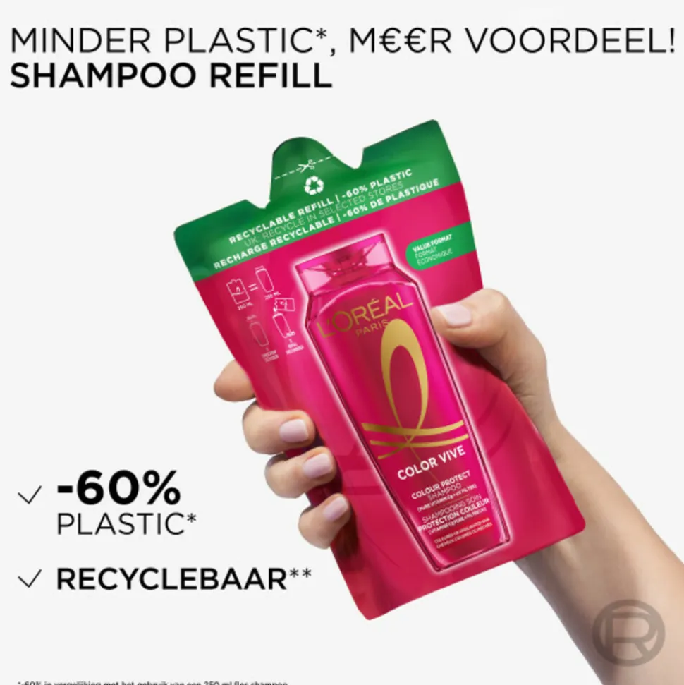 6x L'Oréal Elvive Color Vive Shampoo Refill 250 ml