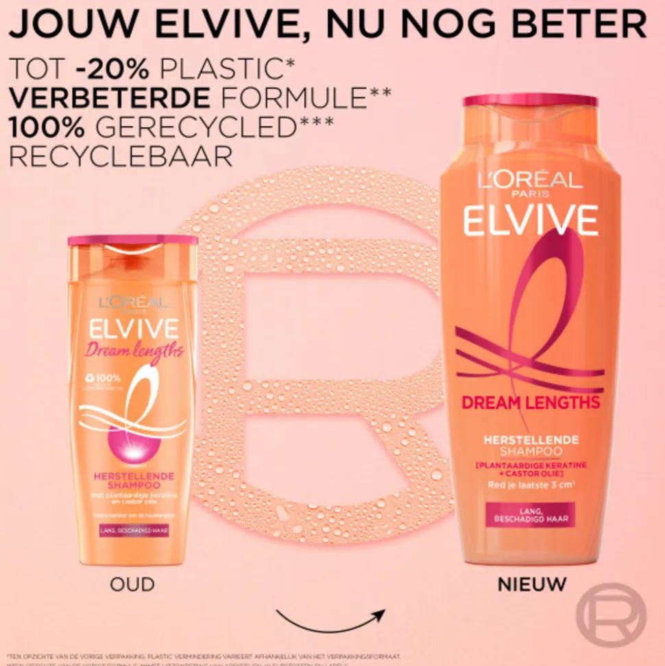 6x L'Oréal Elvive Dream Lengths Shampoo 250 ml