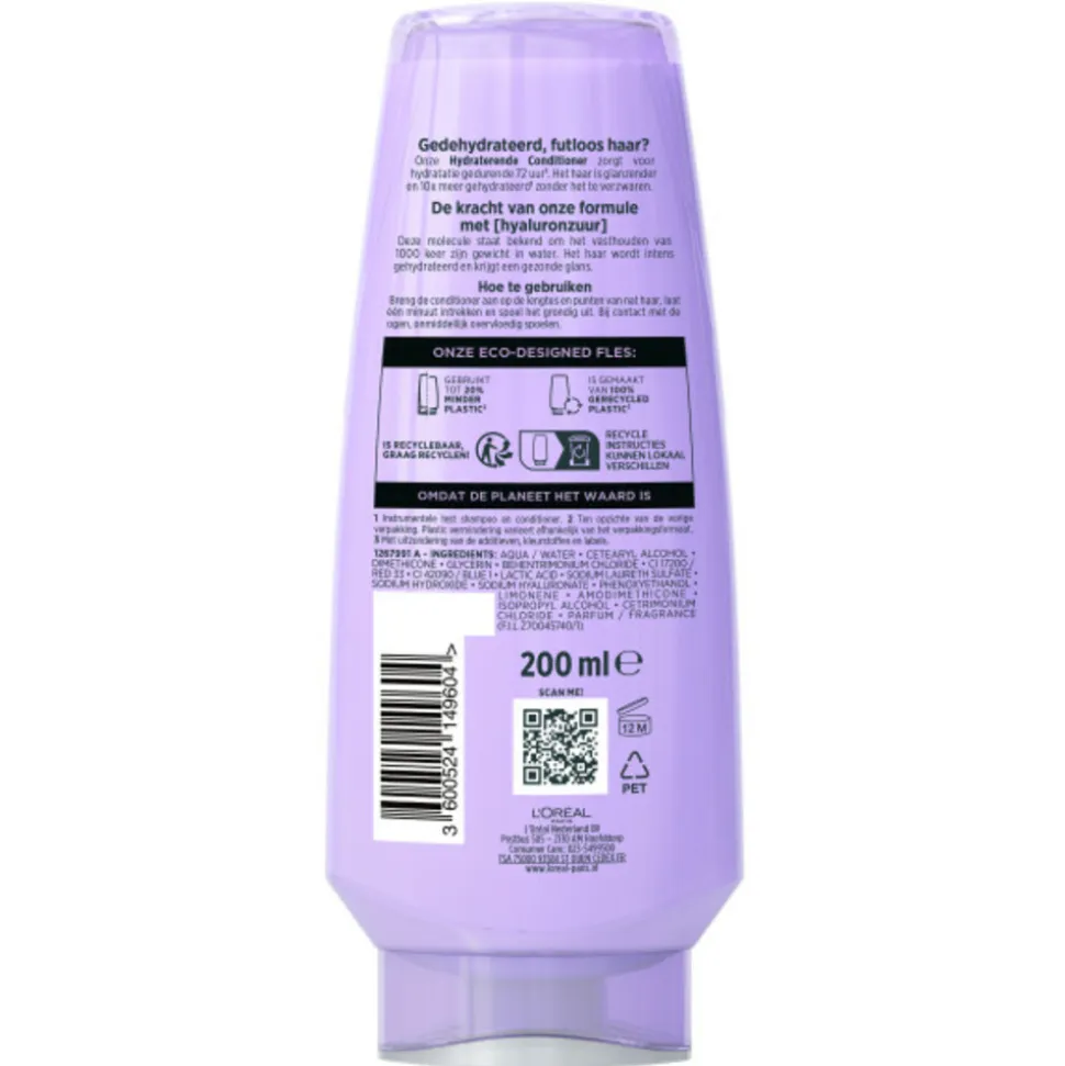 6x L'Oréal Elvive Hydra Hyaluronic Conditioner 200 ml
