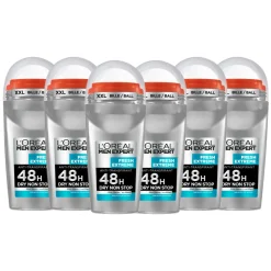 6x L'Oréal Men Expert Deodorant Roller Fresh Extreme 50 ml