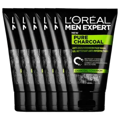 6x L'Oréal Men Expert Pure Charcoal Gezichtsreiniger 100 ml