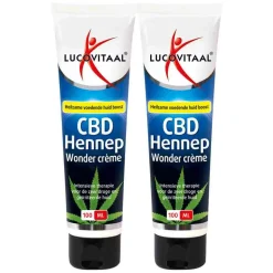 2x Lucovitaal Creme Huidwonder Hennep CBD 100 ml