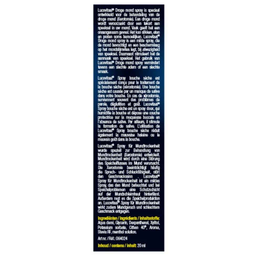 2x Lucovitaal Droge Mond Spray 20 ml