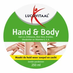 3x Lucovitaal Hand en Body Crème Echinacea & Aloë Vera 250 ml