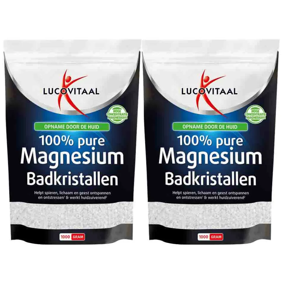 2x Lucovitaal Magnesium Badkristallen 1 kg