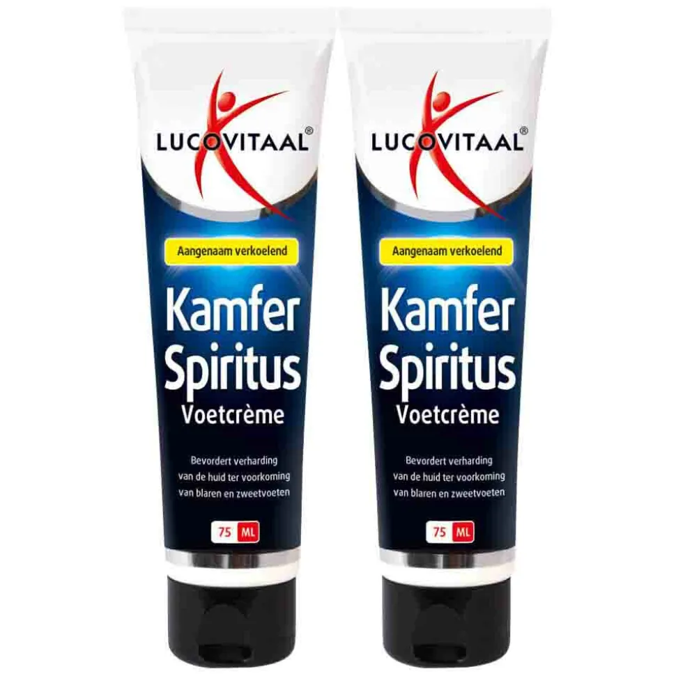 2x Lucovitaal Voetcrème Kamfer Spiritus 75 ml