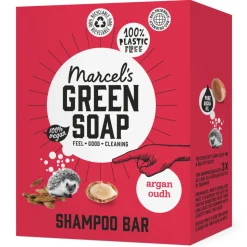 6x Marcel's Green Soap Shampoobar Argan & Oudh 90 gr