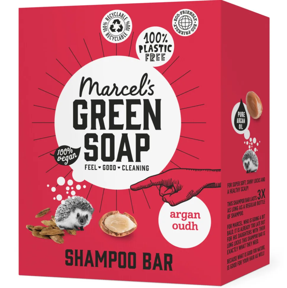 6x Marcel's Green Soap Shampoobar Argan & Oudh 90 gr