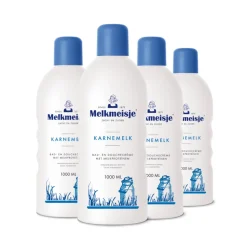 4x Melkmeisje Bad en Douche Crème Karnemelk 1000 ml