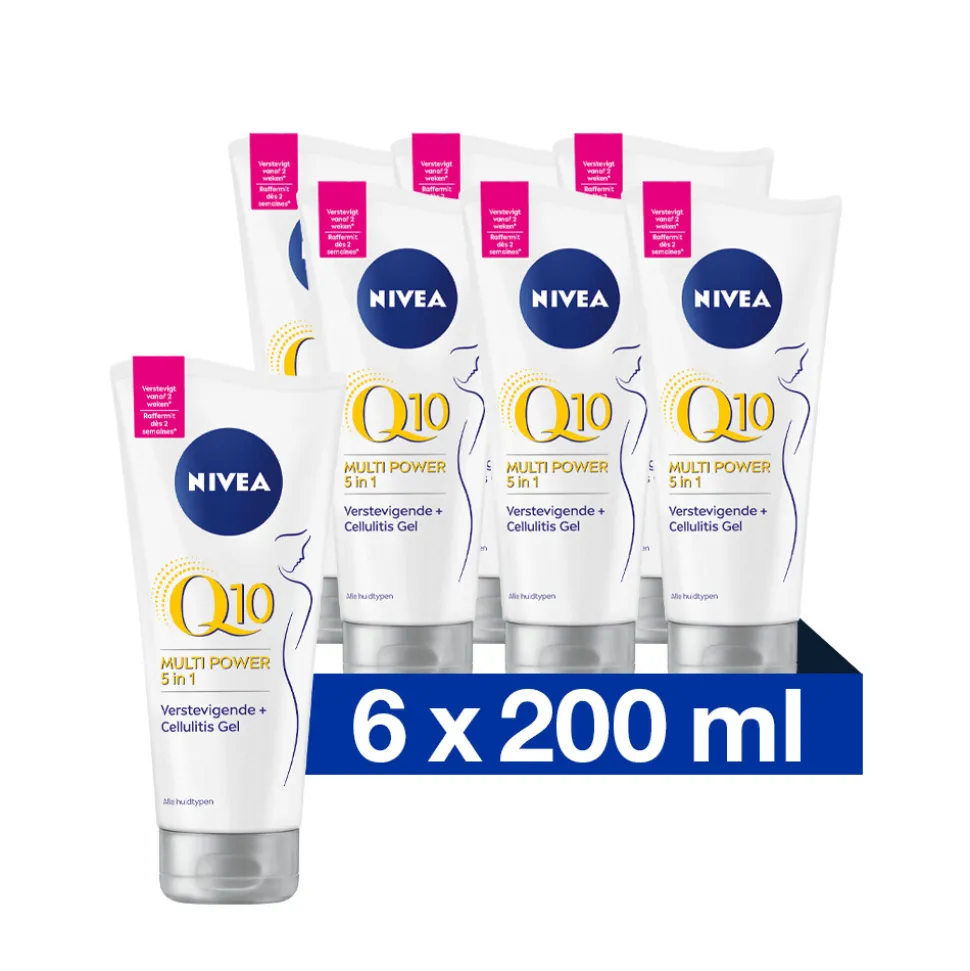 6x NIVEA Bodygel Verstevigend Q10 + Cellulitis 200 ml