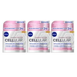 3x NIVEA Cellular Filler Dagcrème Anti-Age SPF 30 50 ml