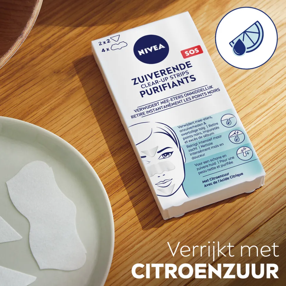 6x NIVEA Clear Up Strips Gezichtsmasker 6 stuks