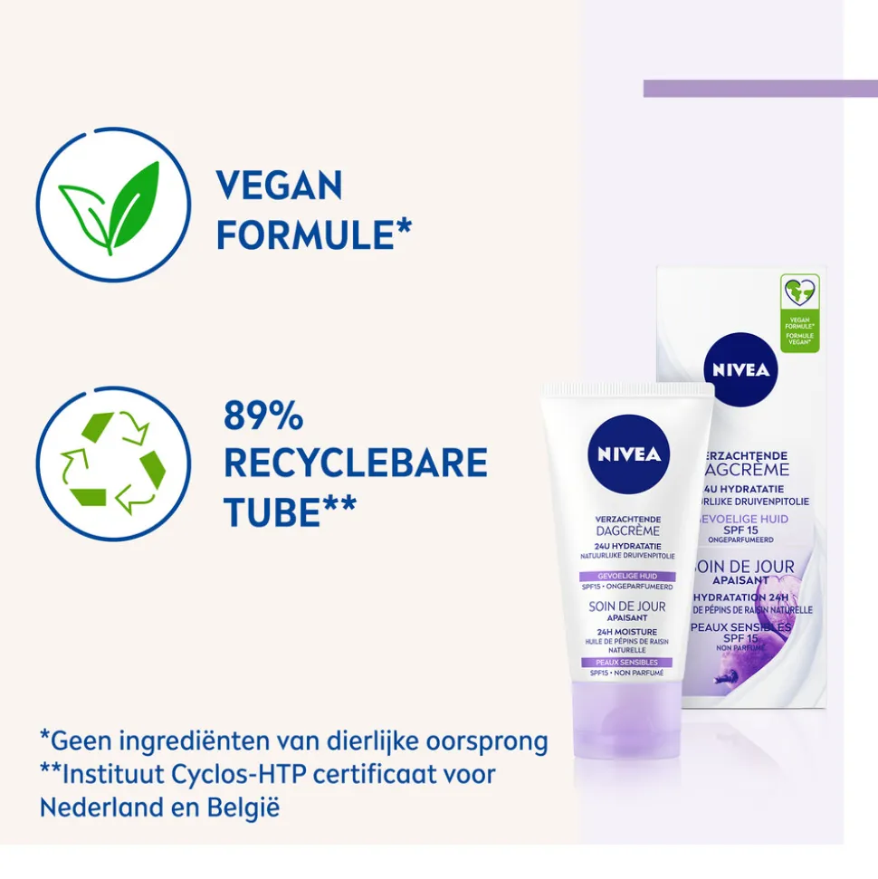 3x NIVEA Dagcrème Verzachtend SPF 15 50 ml