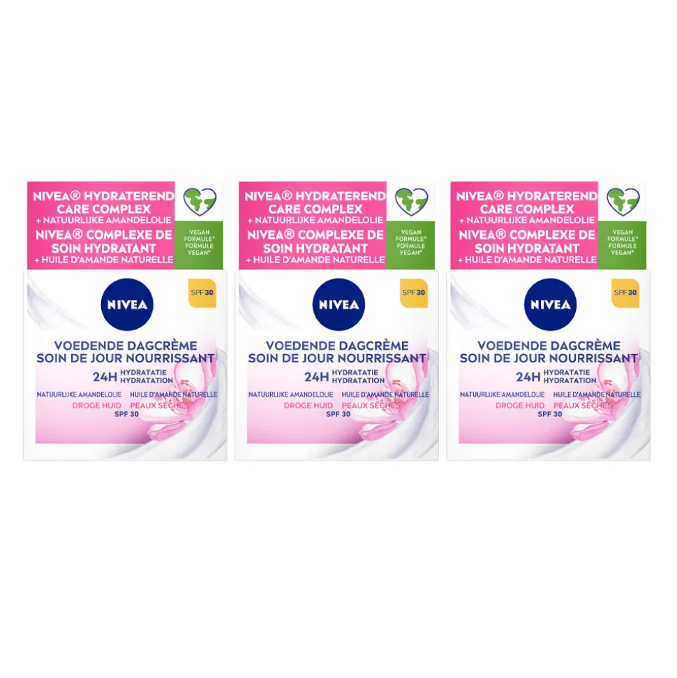 3x NIVEA Dagcrème Voedend SPF 30 50 ml