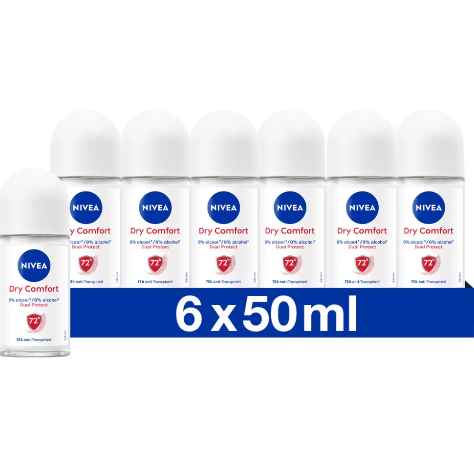 6x NIVEA Deodorant Roller Dry Comfort 50 ml